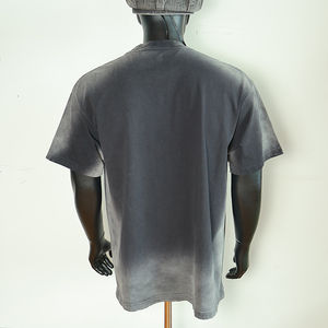 T-shirt vierge personnalisé style doux pour hommes, 220 grammes, délavé à l'acide, vente en gros avec étiquettes personnalisées - Product Image 4