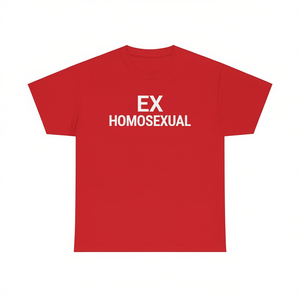 Camiseta Ex Homosexual de manga corta, unisex, con cuello redondo, divertida, para adultos, regalo de broma - Product Image 2