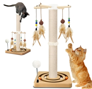 Cat <strong>Scratching</strong> <strong>Post</strong> Cat Furniture for Indoor Cats Scratcher Tree Tower with Hanging and Ball Track Activity Center for <strong>Kitten</strong> - Product Image 6