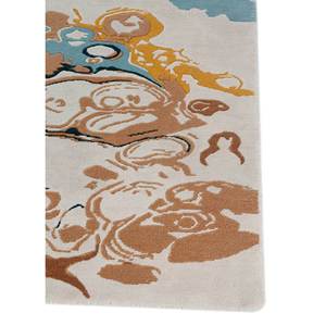 Sthir Ivory Hand Knotted Wool <b>Rug</b> Piwl-7006(Cm-01) <b>Fluffy</b> Abstract Carpet for Home for Bedroom Hallway Handmade Technique <b>Rug</b> - Product Image 4