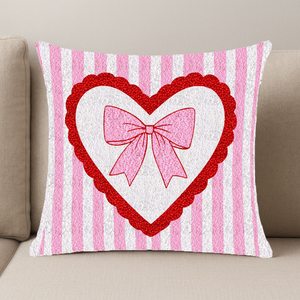 Handmade 2026 Valentines Day Beaded Cushion Cover Heart Shape Bead Embroidery Decorative Pillowcase Factory Direct Supply - Product Image 6