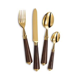 Ensemble de couverts de qualité supérieure, design fabuleux, bois et métal, pour la maison et l'hôtellerie - Product Image 4