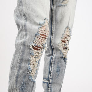 Pantalon en jean personnalisé de haute qualité pour hommes avec pantalon en denim de couleur unie personnalisé pour hommes adultes - Product Image 4