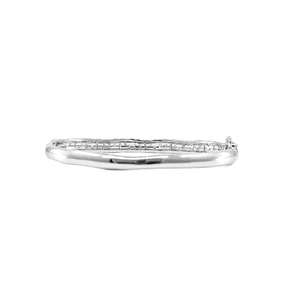 Bijoux vintage Design romantique Meilleure qualité Platine Or blanc Diamant naturel Rond & Baguette Bracelet fin pour femme - Product Image 3