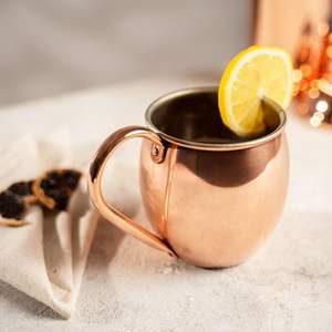 Tasses à Moscow Mule en cuivre martelé de qualité supérieure avec poignée pour cocktails et articles de bar - Product Image 1