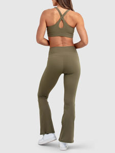 Pantalon de yoga extensible pour femme taille haute Leggings évasés Design sans couture Butt Sculpt Workout Ready Activewear - Product Image 5