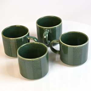 Tazas de Té de Porcelana Verde Moderna Hechas a Mano, 6.7 oz (200 ml), Premium, Venta al Por Mayor, Alta Calidad - Product Image 4