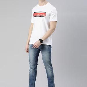 Camiseta de Hombre 100% Algodón, con Logotipo Personalizado, Cuello Redondo, Corte Regular, Estilo Hip Hop, Ecológica, Transpirable - Product Image 4