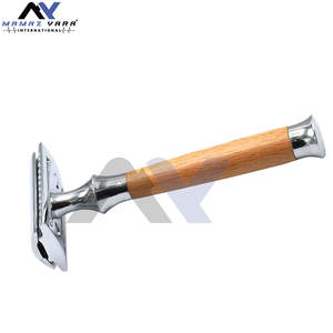 Maquinilla de Afeitar Clásica de Doble Filo para Hombre, de Primera Calidad, con Mango de Madera, Suministro al por Mayor para Barberos - Product Image 4