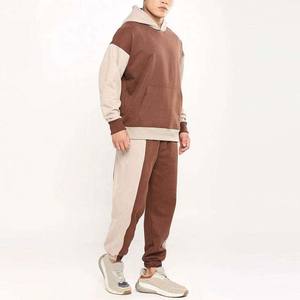 Ropa deportiva de invierno ajustada para hombre, chándales de jogging con logotipo personalizado, color de contraste, talla grande 100%, forro polar de algodón - Product Image 2