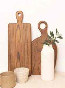 Planche à découper rectangulaire en bois d'acacia massif, faite à la main, écologique, compatible lave-vaisselle, finition bois de rose, pour cuisine, vente en gros - Product Image 2