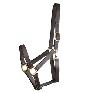 Wholesale Black Color Genuine Leather Made Horse Halter Customized Designed Horse Racing Halter With Lightweight