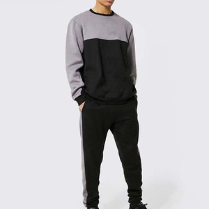 Ensemble de survêtement décontracté pour homme à imprimé personnalisé, 2 pièces, ensemble de jogging d'hiver, couleur contrastée, 100% coton molletonné léger - Product Image 2