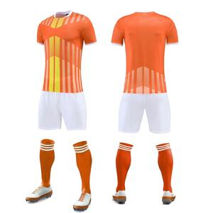 Camisetas de fútbol transpirables personalizadas, conjunto de camisetas de fútbol negras y amarillas, ropa de fútbol - Product Image 3