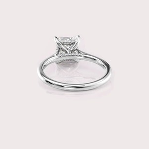 IGI Certified Princess Cut Lab Grown Diamond Engagement <b>Ring</b> Solid 925 Sterling Silver Solitaire Diamond <b>Ring</b> for Women - Product Image 4