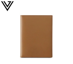 กระเป๋าสตางค์ใส่พาสปอร์ตแบบพับสองทบแบบพรีเมี่ยมกระเป๋าสตางค์หนัง Nappa ทำด้วยมือผ้าฝ้ายป้องกันด้วย RFID เปิดได้บางทนทาน - Product Image 2