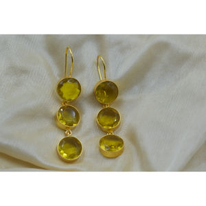 Trending latest handmade dangle <b>Earring</b> Stone 18K <b>Gold</b> Plated <b>Earrings</b> women fashion jewelry <b>earrings</b> women - Product Image 6