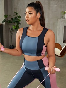 Women's 2 Piece Yoga Sets Outfits High Waist <b>Legging</b> Sports Bra Solid Pattern Workout Active Wear Athletic Clothing - Product Image 2