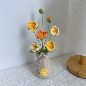 Handmade Crochet Potted Plants Teacher's Day Christmas Valentine's Day <b>Gift</b> Desktop Car Decoration <b>Gift</b> - Product Image 6