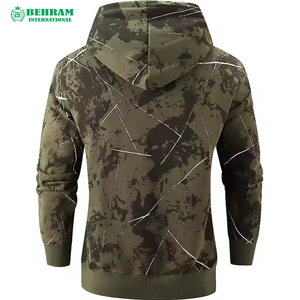 Sweat à capuche pour homme, design OEM personnalisé, 100% coton, molleton/tissu éponge français, séchage rapide, respirant, sweat à capuche d'hiver, logo personnalisé sur le devant - Product Image 4