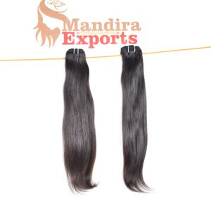 Extensions de cheveux vierges indiennes 100% bon marché en gros, cuticules alignées, noires, lisses, 8-32 pouces, mèches de cheveux humains du temple - Product Image 6