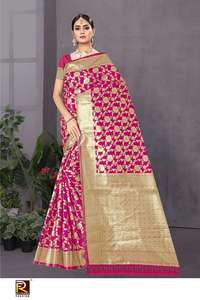 Vente en gros de vêtements indiens et pakistanais Gajal Banarasi Saree de Ronisha Fashion sur le marché indien - Product Image 6