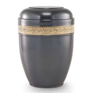 โกศเหล็กเคลือบสังกะสีสำหรับงานศพผู้ใหญ่โกศเหล็กสีฟ้ากุหลาบบานทำจากอินเดีย - Product Image 2