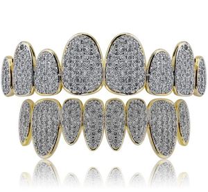 Custom Made 8 Top 8 Bottom Moissanite Fine Grillz Ensemble Complet Entièrement Glacé Bijoux en Argent Sterling 925 Plaqué Or Blanc - Product Image 2