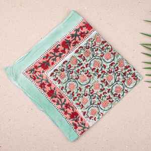 Pañuelo Floral de Algodón, Diadema Boho de Verano, Turbante para el Cabello, Pañuelo con Flores - Product Image 2