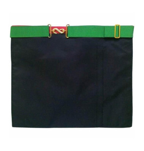 Tablier écossais Master of St. Andrew blanc, bordure moirée rouge et verte, rosettes personnalisées selon les demandes de l'acheteur - Product Image 2