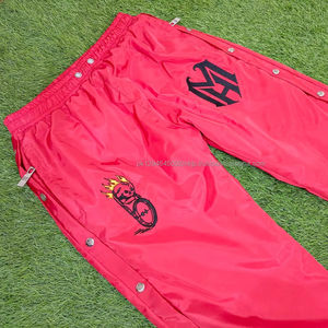 2024 OEM Custom Logo Man Nylon Windbreaker <b>Waterproof</b> Flared Side Button Zip up Track Pants Men's <b>Trousers</b> - Product Image 1