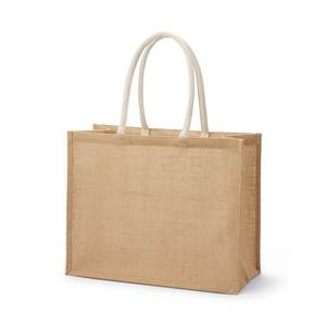 Sac fourre-tout en toile de jute extra large avec poignées solides Logo personnalisé pour le shopping-Textiles de haute qualité et produit en cuir - Product Image 1