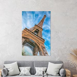 Tableau imprimé sur toile : Art mural en verre de la Tour Eiffel, paysage de Paris, verre - Product Image 1