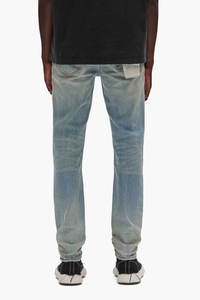 Stock Cool Jeans Pantalon Patchwork Patched Designer Jeans Vintage Stretch Slim Long Longueur Homme Bleu Droit Tricoté - Product Image 6