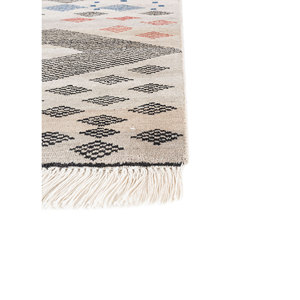 Tapis Manchaha en laine et soie de bambou noué à la main, motif géométrique abstrait, épaisseur 10 mm, rectangulaire, pour couloir, usage domestique - Les-2611 - Product Image 4