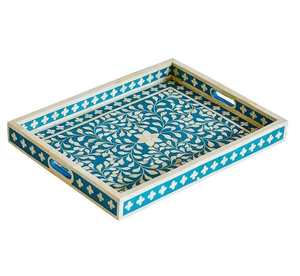 Plateau de service en incrustation d'os en bois de qualité supérieure 100% - Product Image 3