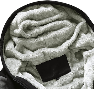 Sweat-shirts pour hommes personnalisés 2026, sweat-shirts en polaire épais décontractés et bon marché, sweat-shirts d'hiver pour hommes, fermeture éclair intégrale, doublure en fourrure, prix de gros, OEM - Product Image 4