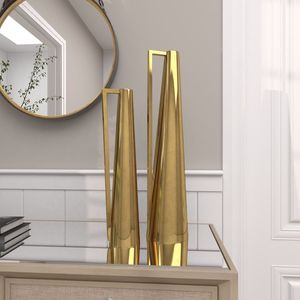 Vase à fleurs en métal au design élégant pour les maisons au style de vie moderne, pièce charmante pour la table de la chambre, amélioration de l'aspect de la maison - Product Image 2