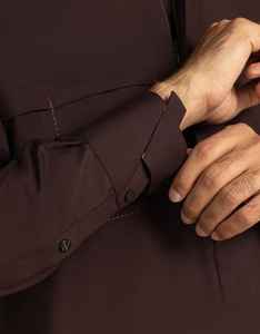 Thobe pour homme à col rabattu, style Dubaï Qatar, très vendu, pour une tenue islamique colorée, tissu de qualité supérieure, Eid Al-Fitr, prière quotidienne - Product Image 4