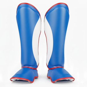 สนับแข้งหนังคุณภาพสูงแบบกำหนดเองสำหรับ MMA มวยไทย คิกบ็อกซิ่ง ป้องกันขา - Product Image 2