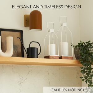 Candelabros de madera de Metal Vintage personalizables, varios tamaños, colores para Pascua, Navidad, decoraciones para el hogar, incluye farolillos, tarros - Product Image 5