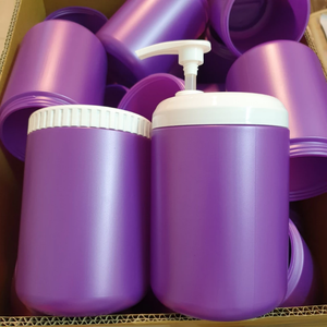 Tarro de embalaje de cosméticos de plástico PET de 1000ml, bomba exfoliante, tapón de rosca para crema facial corporal para el cuidado de la piel, fábrica directa de Vietnam - Product Image 1