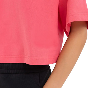 Camisetas recortadas de manga corta con cuello redondo para damas jóvenes, ropa de punto de diseño personalizado OEM de buena calidad para mujeres de Bangladesh - Product Image 6