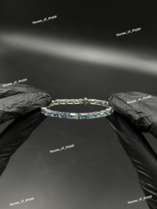Pulsera de tenis de moissanita multicolor con diamantes, plata 925, estilo Iced Out, arcoíris, Tana Linking, joyería de lujo unisex para fiestas, estilo Hip Hop - Product Image 4