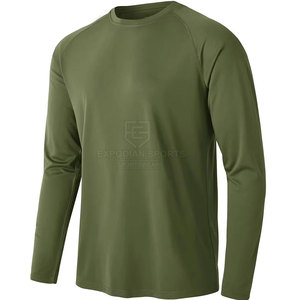 T-shirts à manches longues en coton 100% personnalisé OEM Été Utilisation en extérieur Respirant Écologique Séchage rapide Hommes - Product Image 1