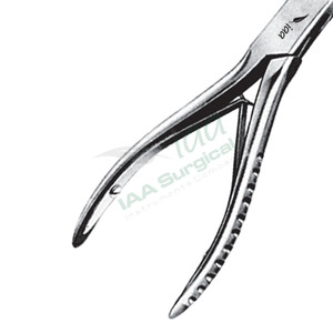 เครื่องมือผ่าตัดแบบแมนนวล สแตนเลสสตีล CE รุ่น Mini Friedmann Curved Bone Rongeurs Fine Bone Nibblers สำหรับตัดกระดูกขนาดเล็ก - Product Image 6