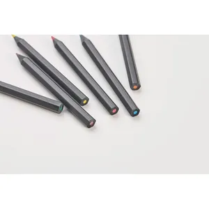 Ensemble de 6 crayons de couleur noirs Gadgets personnalisés-NEGRO - Product Image 1