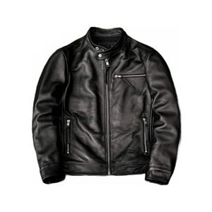 Veste en cuir de haute qualité pour homme, vêtement d'extérieur décontracté, conçue pour la mode quotidienne, les voyages et les tenues par temps frais - Product Image 1