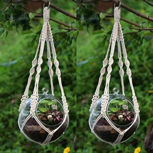 Elegante colgador de plantas de macramé hecho a mano, soporte tejido de algodón, maceta colgante decorativa para sala de estar, dormitorio, Patio - Product Image 6