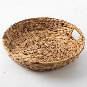 Plateau en jacinthe d'eau naturelle multi-designs personnalisés, plateaux de service tissés, comptoir de cuisine, rangement de table - Product Image 5
